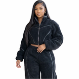 Preety Plush Luxe Cropped Jacket