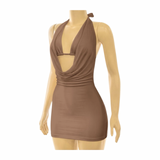 Preety Halter Dress W/Bra