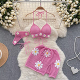 Daisy crochet set w/scarf