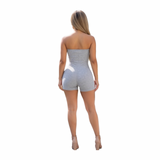 Y2K Bling Heart Tube Romper