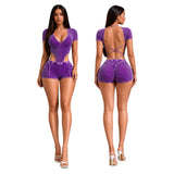 Mineral Glow Cutout Shorts Set