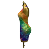 Celebration Glow Rhinestone Mini Dress