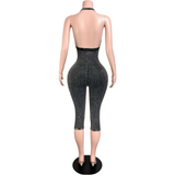 In Your Town Halter Capri Jumpsuit