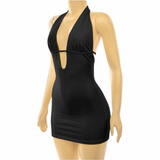Back Outside Halter Dress