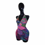 Cosmic Glow Embellished Mini Dress