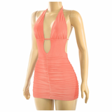 Halter Ruched Dress
