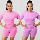 Cozy knit short set