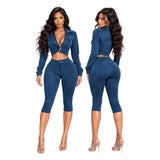 Suede Authority Capri Set
