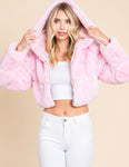 Bossy faux fur crop jacket