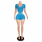 Mineral Glow Cutout Shorts Set