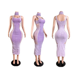 Slits maxi dress w/headband