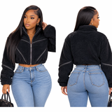 Preety Plush Luxe Cropped Jacket