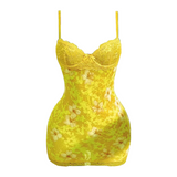 Yellow Hibiscus Dress