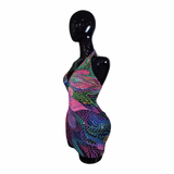 Cosmic Glow Embellished Mini Dress
