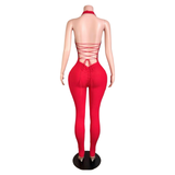 Diamond Doll Halter Jumpsuit