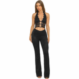 After Dark Lace Halter Set