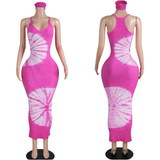 Vibrant Tye dye dress w/headband