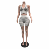 Stripe Mode Zip Front Set