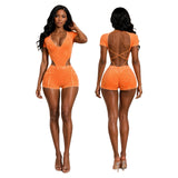 Mineral Glow Cutout Shorts Set