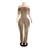 Fringe Shoulder Jumpsuit
