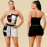 Jaded knit skirt set