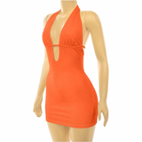 Back Outside Halter Dress