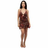 Untamed Allure Beaded Mini Dress
