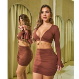 Pulling Up Shortly Skirt Set