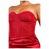 Laced Temptation Corset Mini Dress