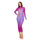 Sunset Glow Sheer Dress