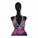 Cosmic Glow Embellished Mini Dress