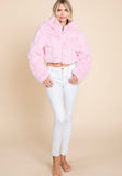 Bossy faux fur crop jacket