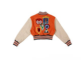 Logo varsity crop jacket