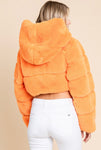 Bossy faux fur crop jacket