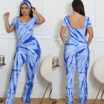 Fringe tie dye jumper w/headband