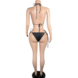 Midnight Blossom Bikini Set