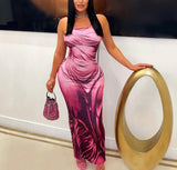 Water effect maxi dress