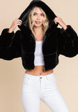 Bossy faux fur crop jacket