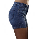 Denim Diamond Shorts