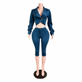 Suede Authority Capri Set