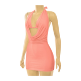 Preety Halter Dress W/Bra