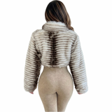 Rich Girl Energy Faux Fur Cropped Jacket
