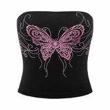 Y2K Butterfly Tube Top