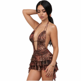 Wild Temptation Ruffle Mini Dress