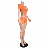 Mineral Glow Cutout Shorts Set