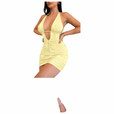 Halter Ruched Dress