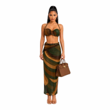 Sunset Vibes Beaded Skirt Set