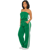Stripe Tube Jumpsuit