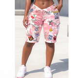 Cherry Camo Jorts