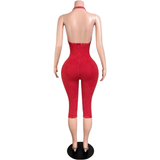 In Your Town Halter Capri Jumpsuit